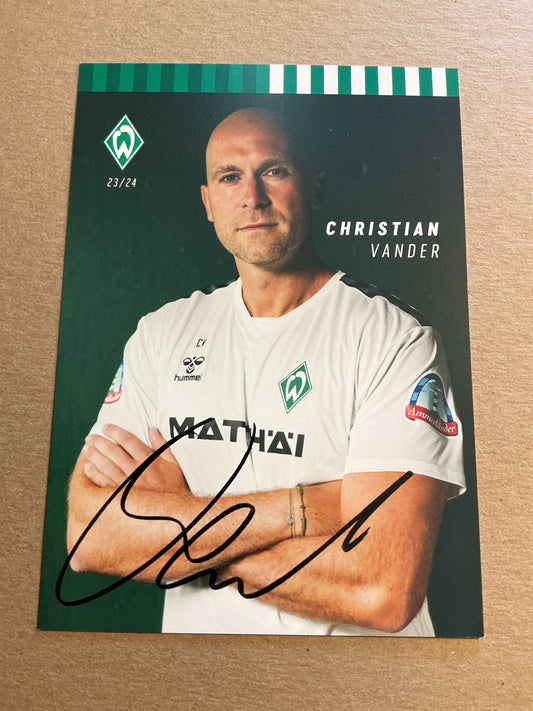 Christian Vander, Germany 🇩🇪 SV Werder Bremen 2023/24 hand signed