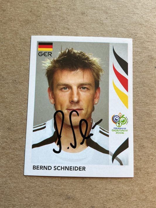 Bernd Schneider, Germany 🇩🇪 FIFA World Cup 2006 Panini hand signed