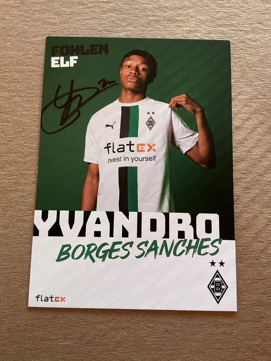 Yvandro Borges Sanches, Luxemburg 🇱🇺 Borussia Mönchengladbach 2022/23 hand signed