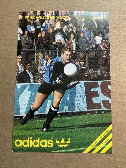 Piet Schrijvers, Netherlands 🇳🇱 Ajax Amsterdam 1982/83 hand signed
