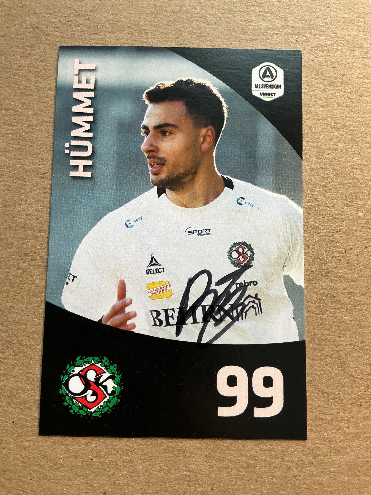 Deniz Hümmet, Türkiye 🇹🇷 Örebro SK 2021/22 hand signed