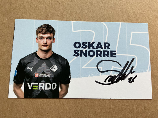 Oskar Snorre, Denmark 🇩🇰 Randers FC 2024/25 hand signed