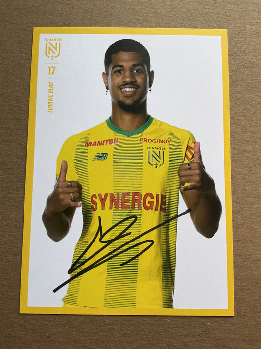 Ludovic Blas, France 🇫🇷 FC Nantes 2019/20 hand signed