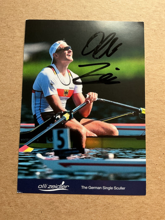 Oliver Zeidler, Germany 🇩🇪 Rowing Summer Olympics 2024 hand signed