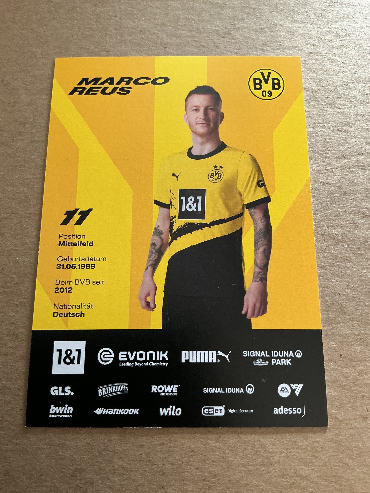 Marco Reus, Germany 🇩🇪 Borussia Dortmund 2023/24 hand signed