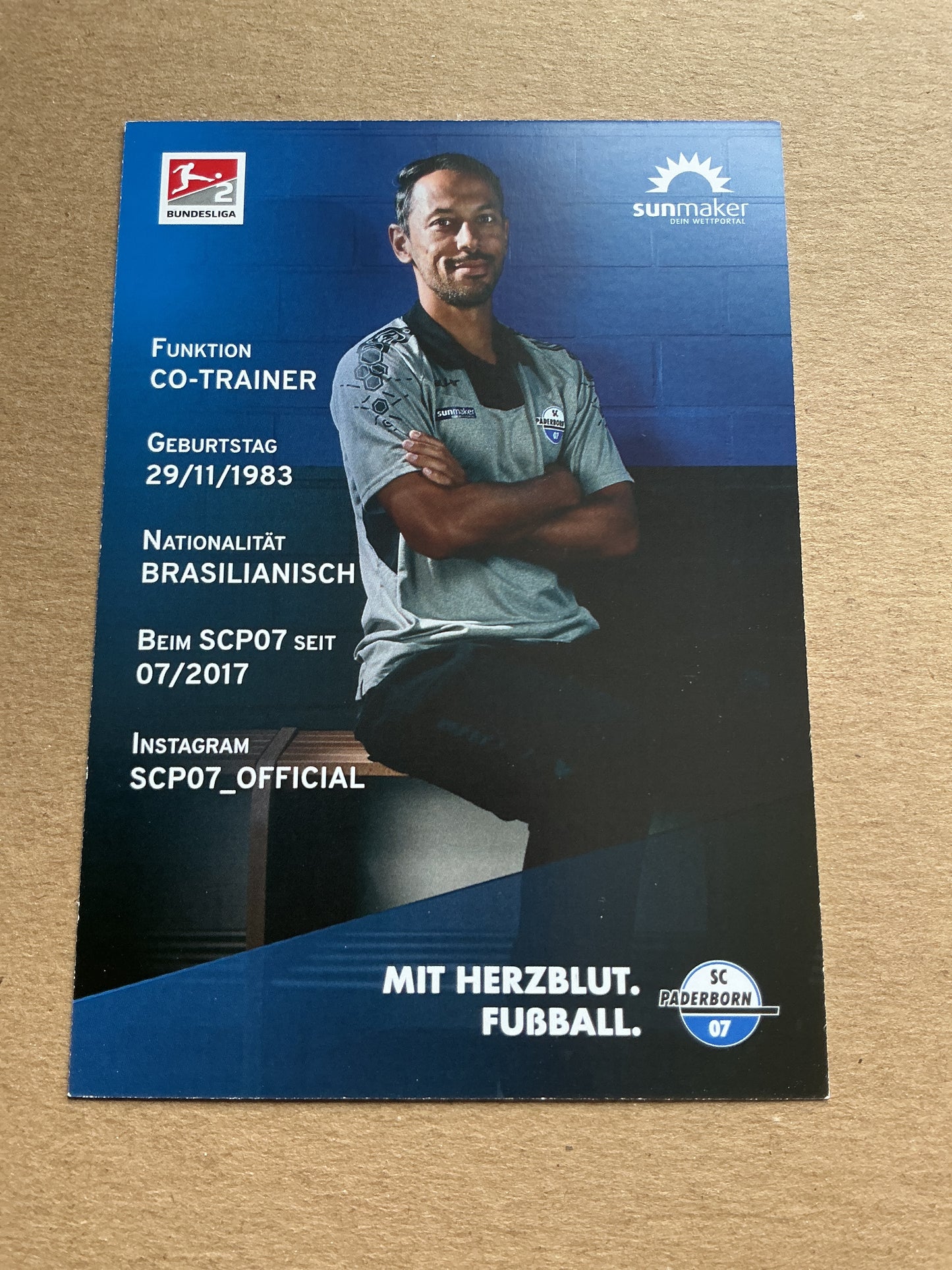 Danilo de Souza, Brazil 🇧🇷 SC Paderborn 07 2020/21 hand signed