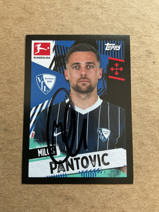 Milos Pantovic, Serbia 🇷🇸 VfL Bochum 2021/22 Topps hand signed