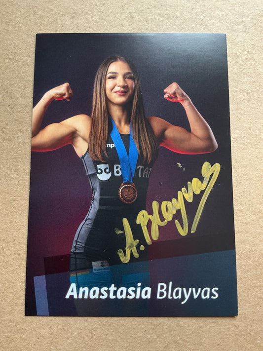 Anastasia Blayvas, Germany 🇩🇪 Wrestling Summer Olympics 2024 hand signed