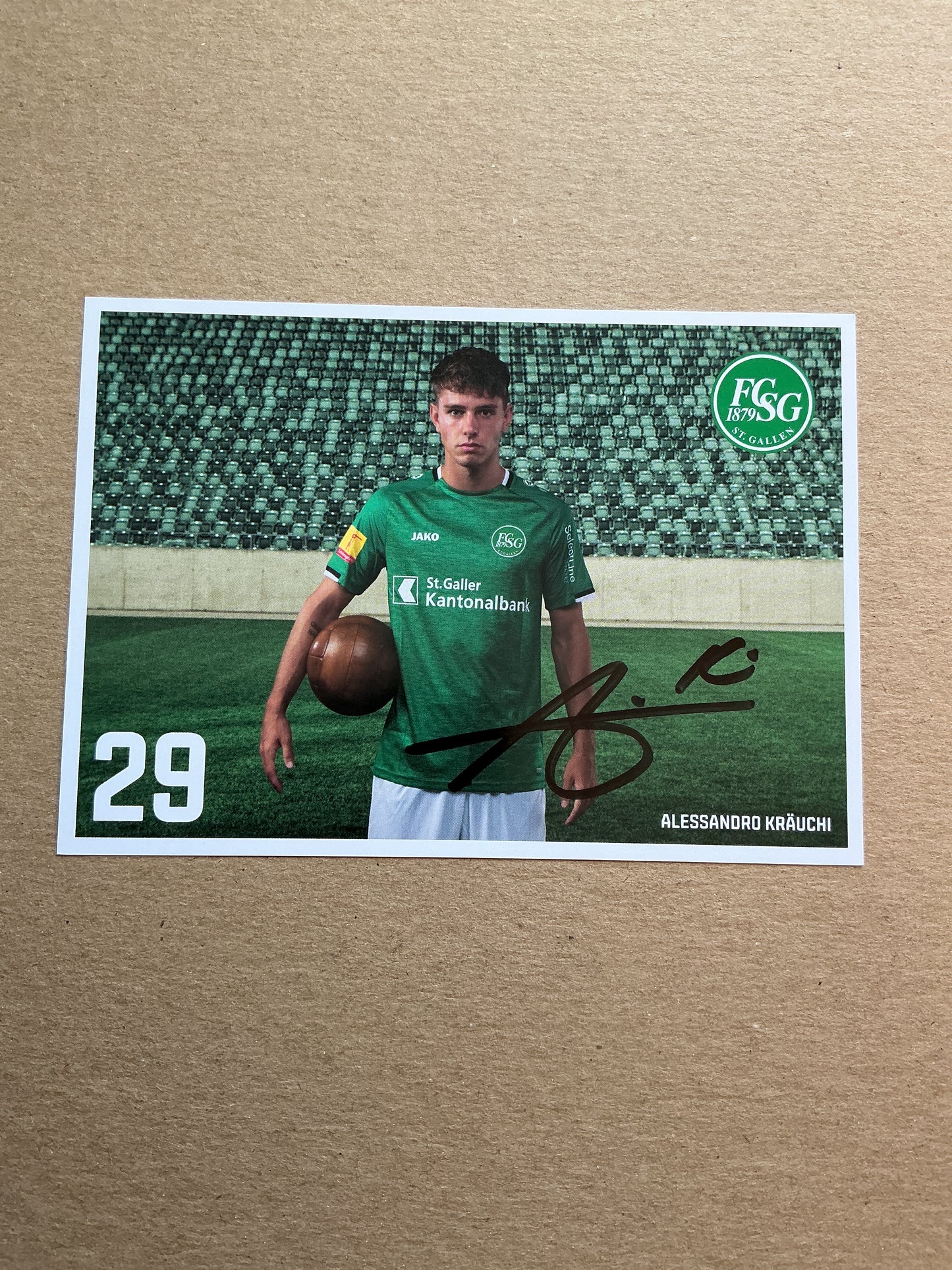 Alessandro Kräuchi, Switzerland 🇨🇭 FC St. Gallen 2019/20 hand signed