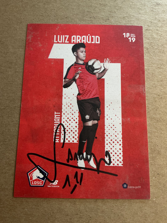 Luiz Araujo, Brazil 🇧🇷 Lille OSC 2018/19 hand signed