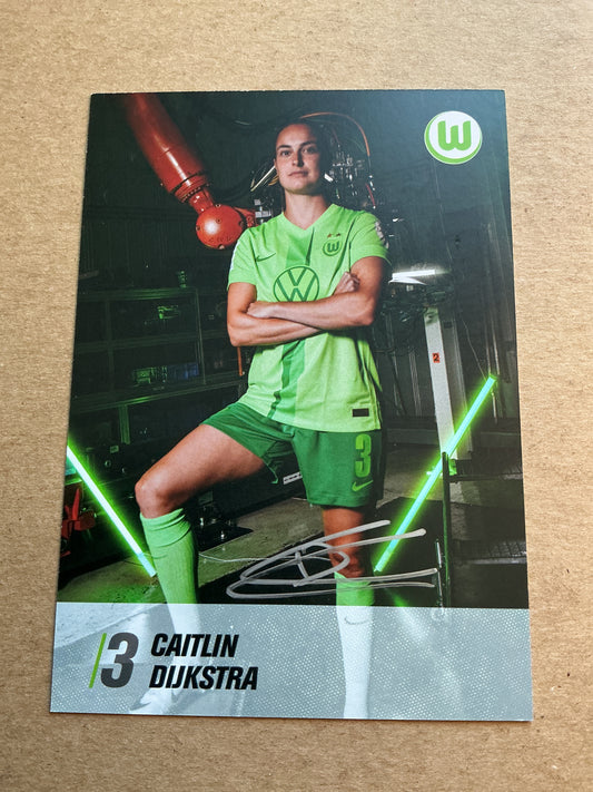 Caitlin Dijkstra, Netherlands 🇳🇱 VfL Wolfsburg 2024/25 hand signed