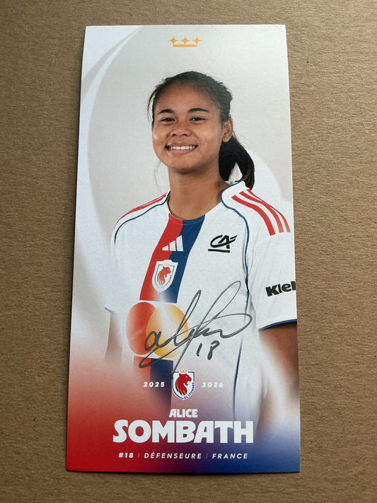 Alice Sombath, France 🇫🇷 OL Lyonnes 2025/26 hand signed