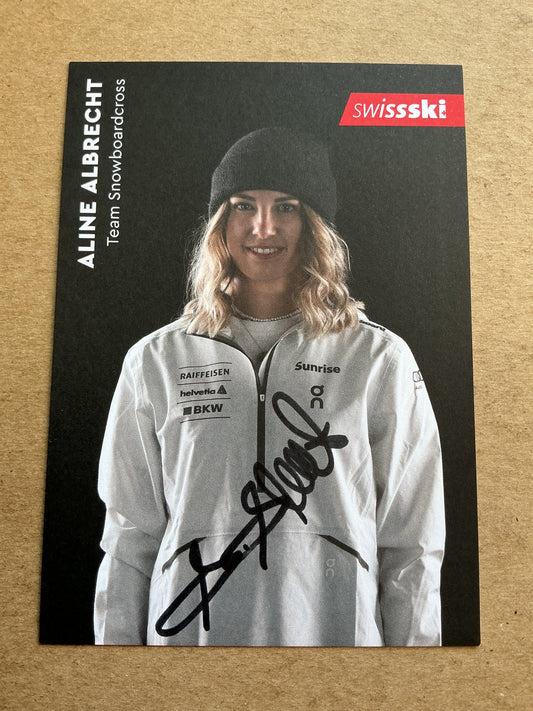 Aline Albrecht, Switzerland 🇨🇭 Snowboard Winter 2023/24 hand signed