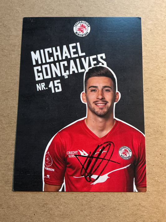 Michael Gonçalves, Switzerland 🇨🇭 FC Winterthur 2022/23 hand signed