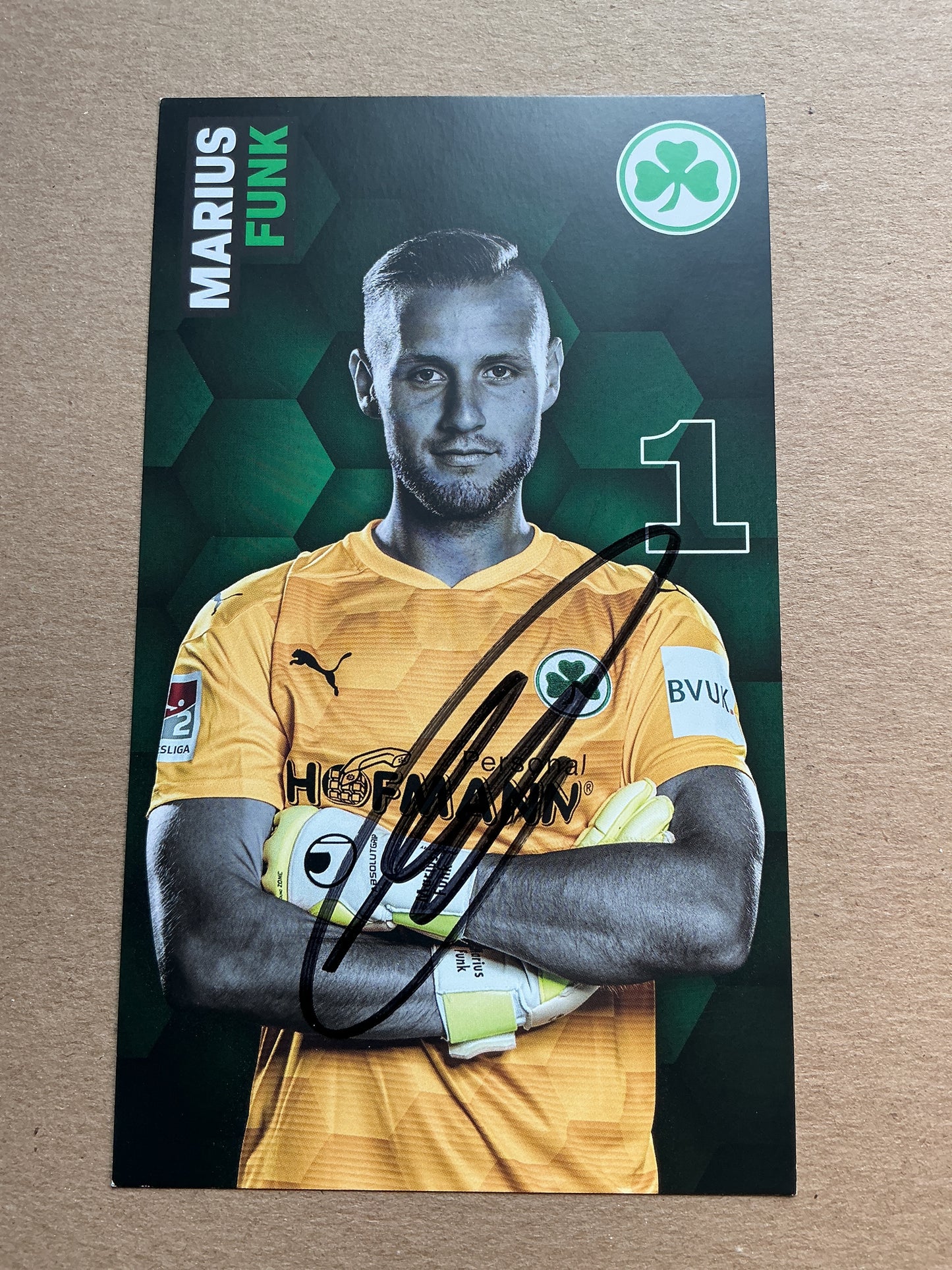 Marius Funk, Germany 🇩🇪 SpVgg Greuther Fürth 2020/21 hand signed