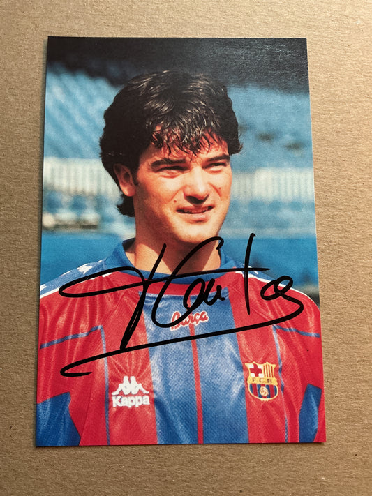 Fernando Couto, Portugal 🇵🇹 FC Barcelona 1997/98 hand signed