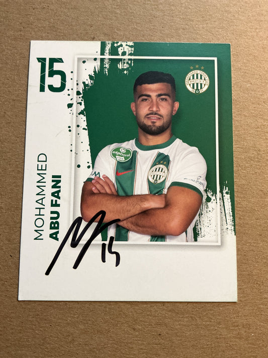 Mohammed Abu Fani, Israel 🇮🇱 Ferencváros TC 2023/24 hand signed