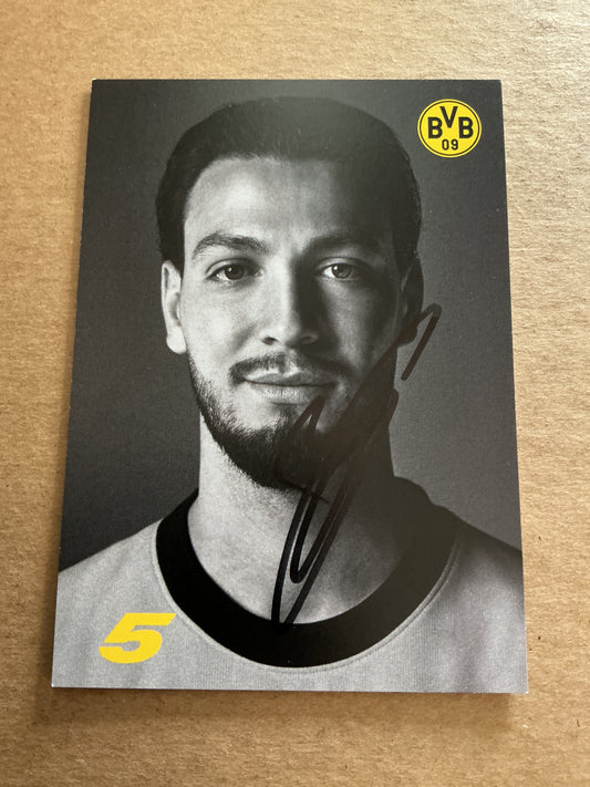 Rami Bensebaini, Algeria 🇩🇿 Borussia Dortmund 2023/24 hand signed