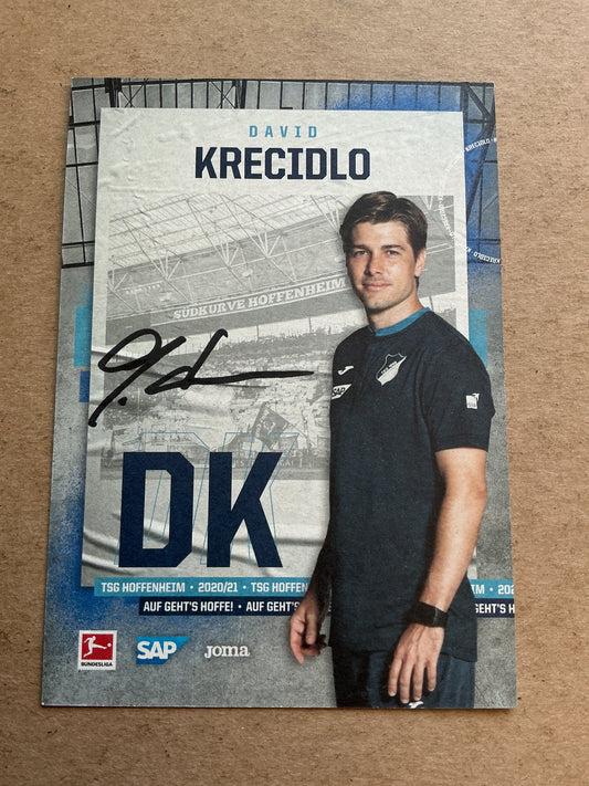 David Krecidlo, Germany 🇩🇪 TSG 1899 Hoffenheim 2020/21 hand signed