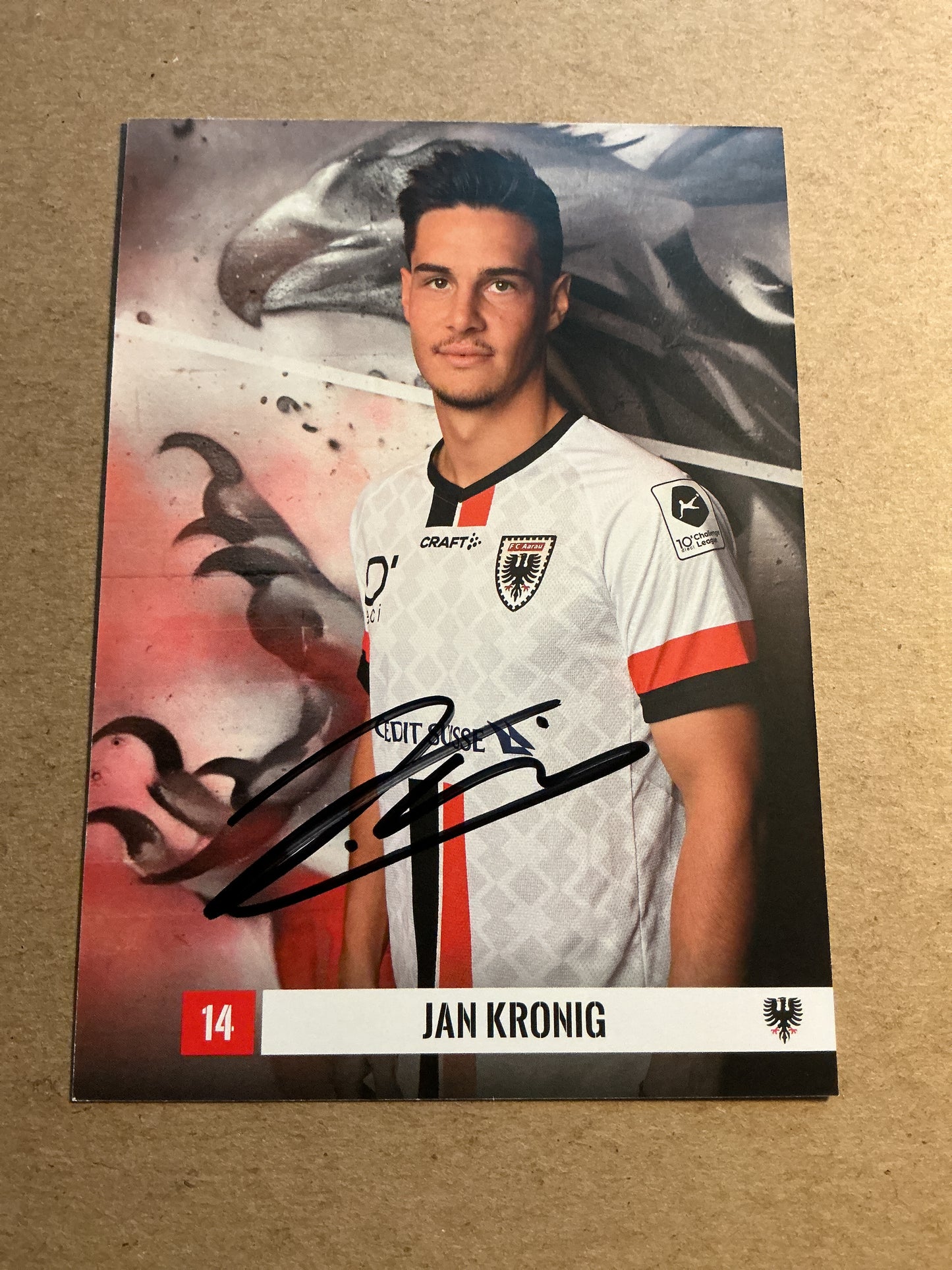 Jan Kronig, Switzerland 🇨🇭 FC Aarau 2023/24 hand signed