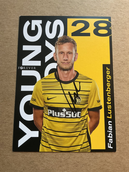Fabian Lustenberger, Switzerland 🇨🇭 BSC Young Boys Bern 2022/23 hand signed