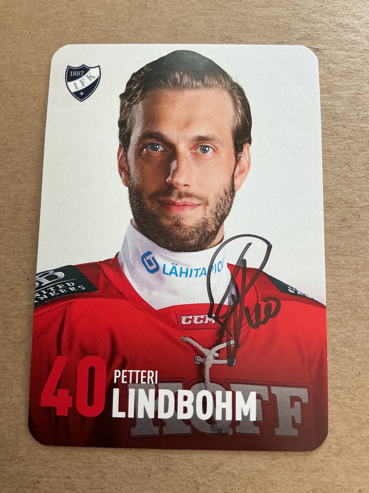 Petteri Lindbohm, Finland 🇫🇮 HIFK Hockey 2024/25 hand signed