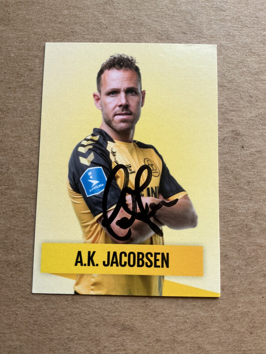 A.K. Jacobsen, Denmark 🇩🇰 AC Horsens 2022/23 hand signed