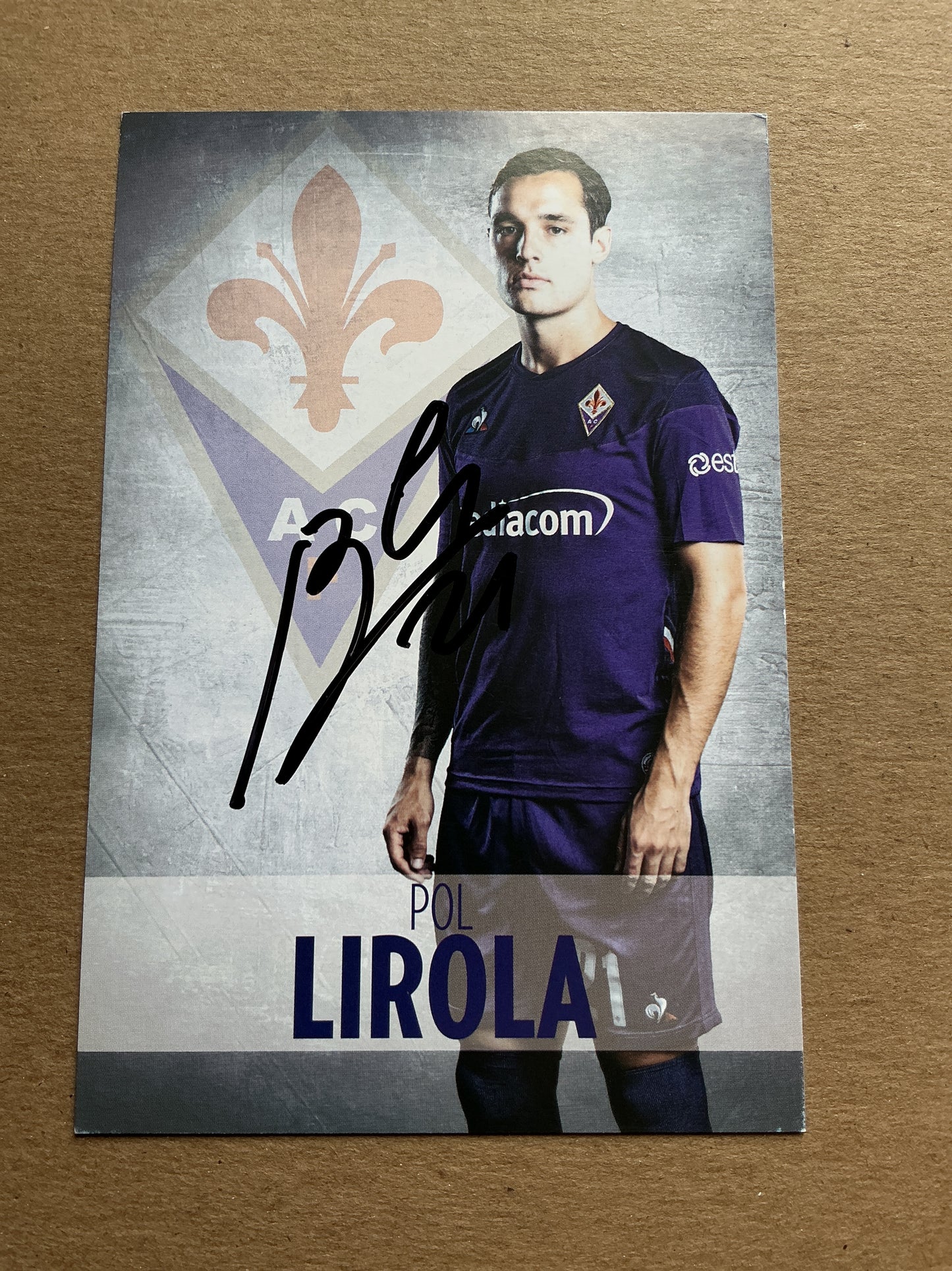 Pol Lirola, Spain 🇪🇸 ACF Fiorentina 2019/20 hand signed