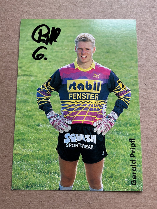 Gerald Pripfl, Austria 🇦🇹 SK Sturm Graz 1992/93 hand signed