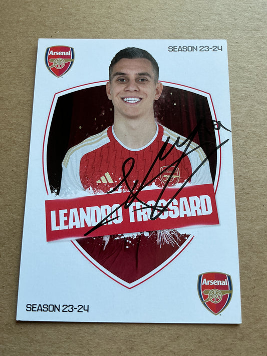 Leandro Trossard, Belgium 🇧🇪 Arsenal FC 2023/24 hand signed