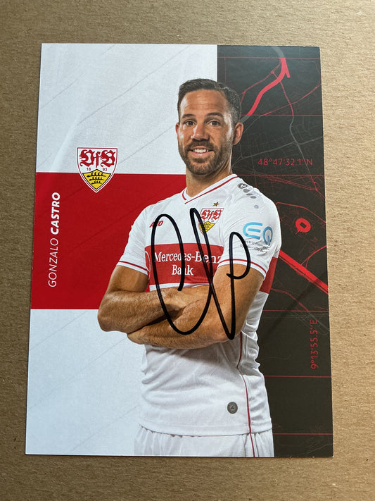 Gonzalo Castro, Germany 🇩🇪 VfB Stuttgart 2020/21 hand signed