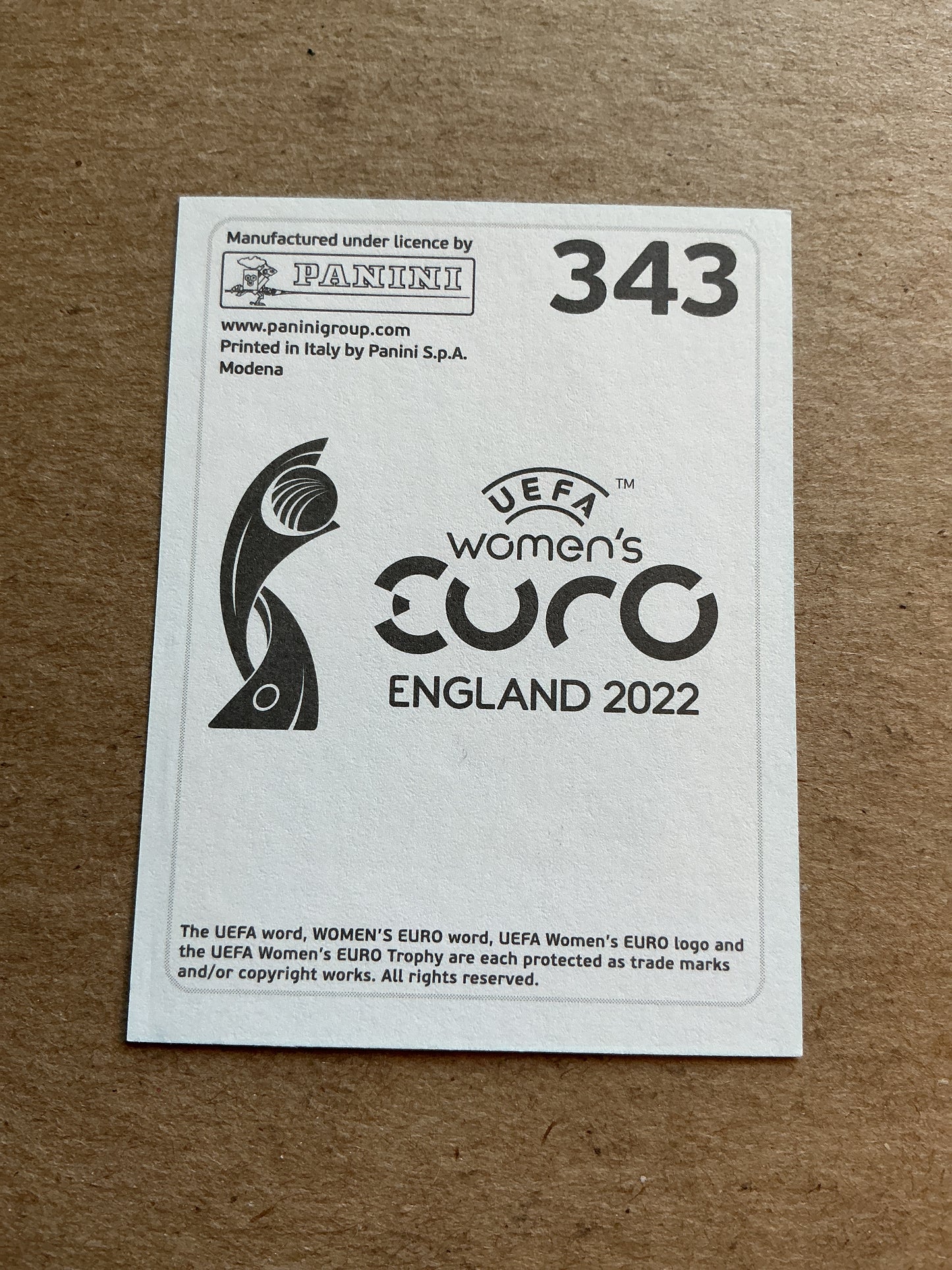 Tine De Caigny, Belgium 🇧🇪 UEFA Women’s Euro Cup 2022 Panini hand signed