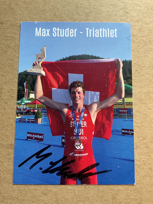 Max Studer, Switzerland 🇨🇭 Athletics Summer Olympics 2024 hand signed