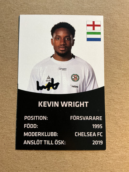 Kevin Wright, England 🏴󠁧󠁢󠁥󠁮󠁧󠁿 Örebro SK 2021/22 hand signed