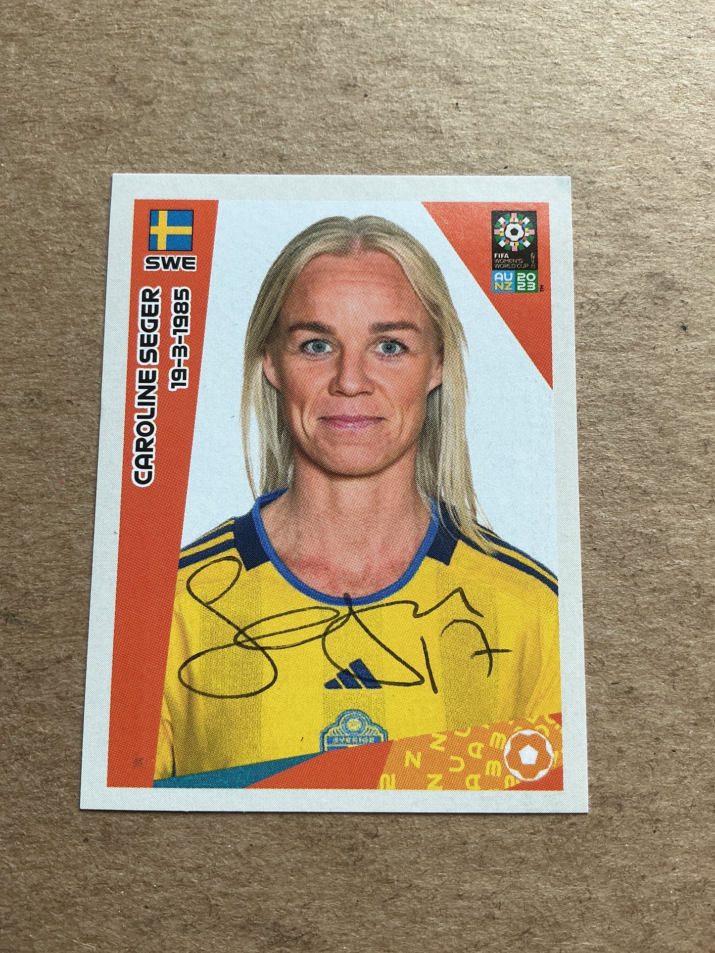 Caroline Seger, Sweden 🇸🇪 FIFA Women’s World Cup 2023 Panini hand signed