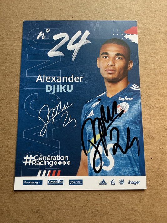 Alexander Djiku, Ghana 🇬🇭 RC Strasbourg 2020/21 hand signed