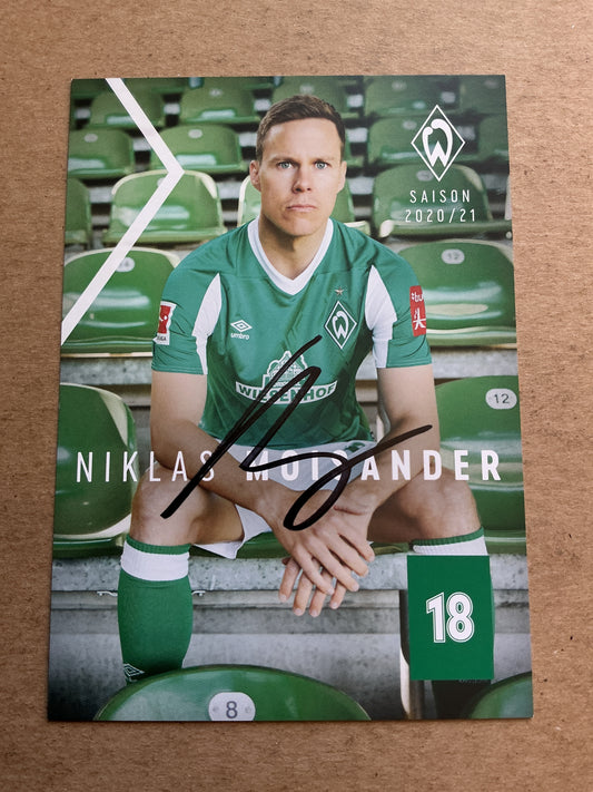 Niklas Moisander, Finland 🇫🇮 SV Werder Bremen 2020/21 hand signed