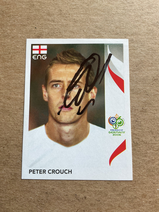 Peter Crouch, England 🏴󠁧󠁢󠁥󠁮󠁧󠁿 FIFA World Cup 2006 Panini hand signed