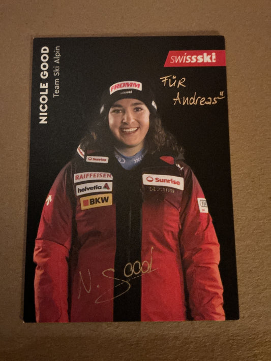 Nicole Good, Switzerland 🇨🇭Alpin 2023/24 hand signed