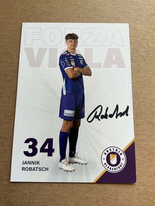 Jannik Robatsch, Austria 🇦🇹 Austria Klagenfurt 2023/24 hand signed