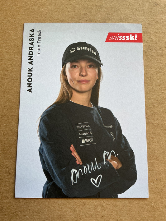 Anouk Andraska, Switzerland 🇨🇭 Freeski Winter 2023/24 hand signed