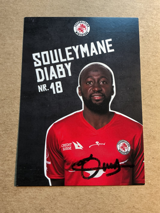 Souleymane Diaby, Ivory Coast 🇨🇮 FC Winterthur 2022/23 hand signed