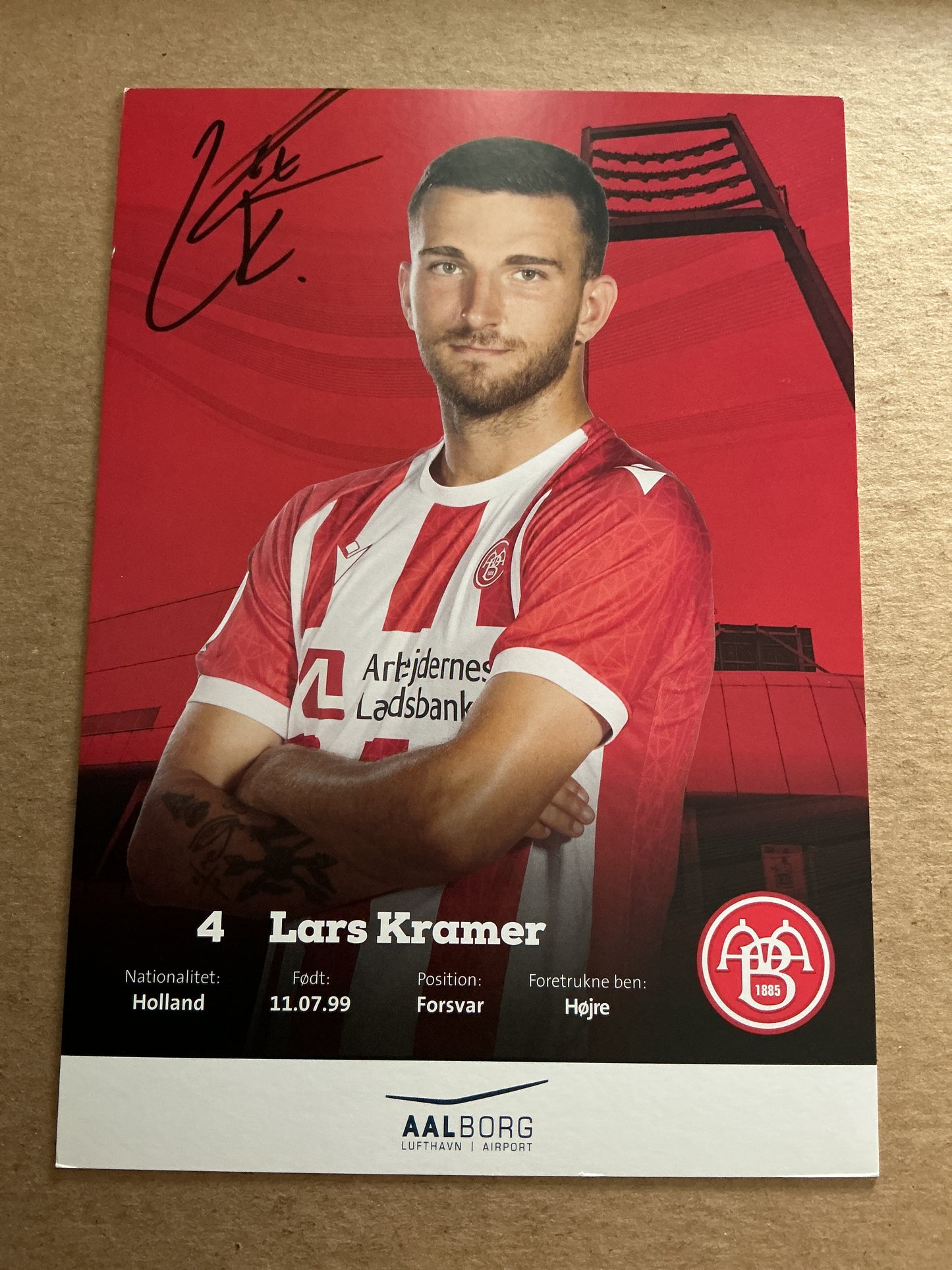 Lars Kramer, Netherlands 🇳🇱 Aalborg BK 2022/23 hand signed
