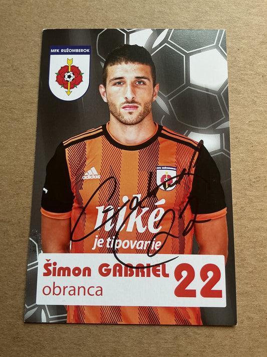 Šimon Gabriel, Czech Republic 🇨🇿 MFK Ružomberok 2023/24 hand signed