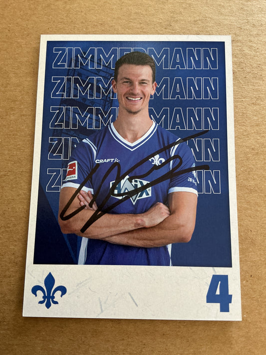 Christoph Zimmermann, Germany 🇩🇪 SV Darmstadt 98 2023/24 hand signed