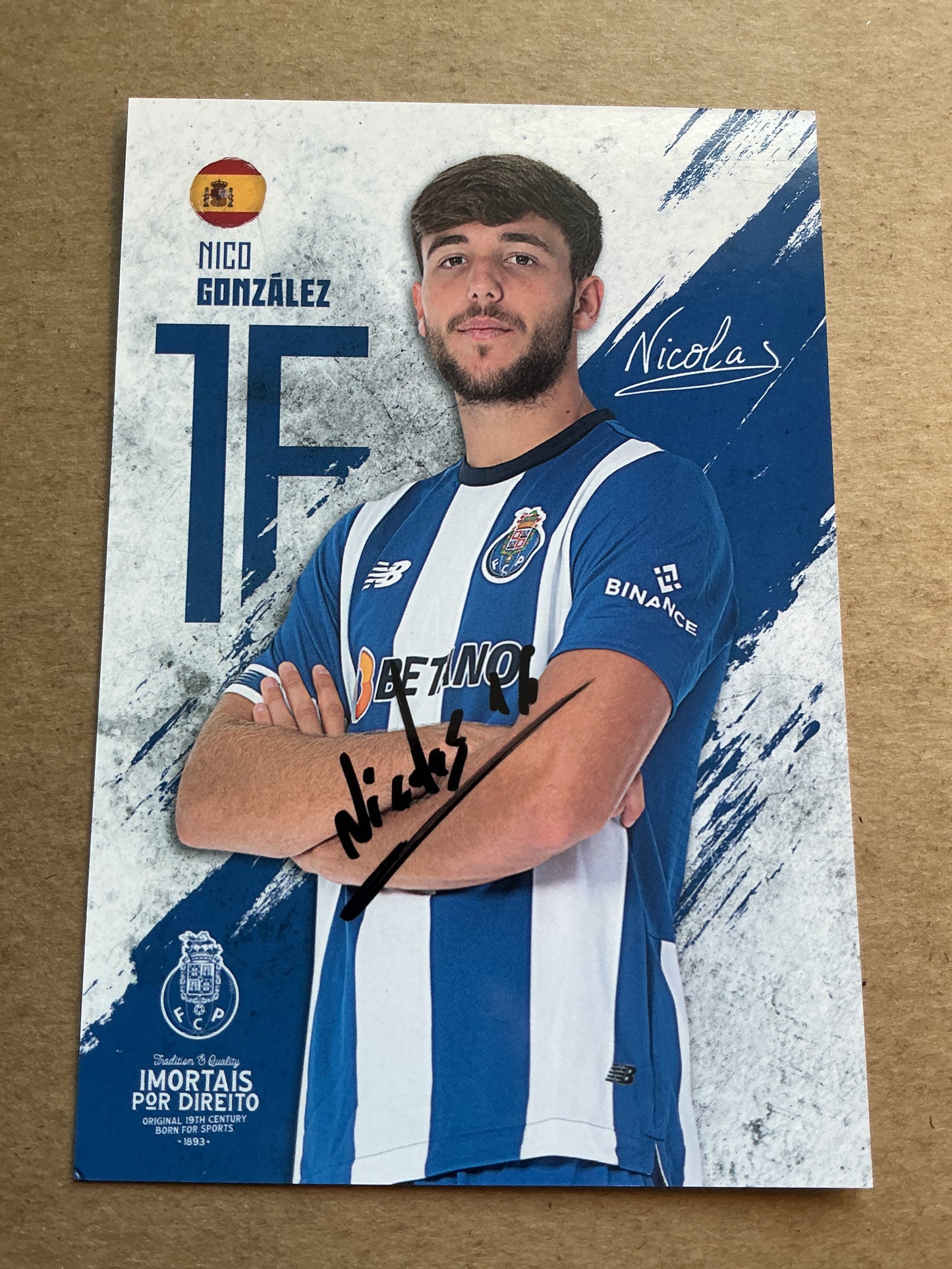 Nico González, Spain 🇪🇸 FC Porto 2023/24 hand signed