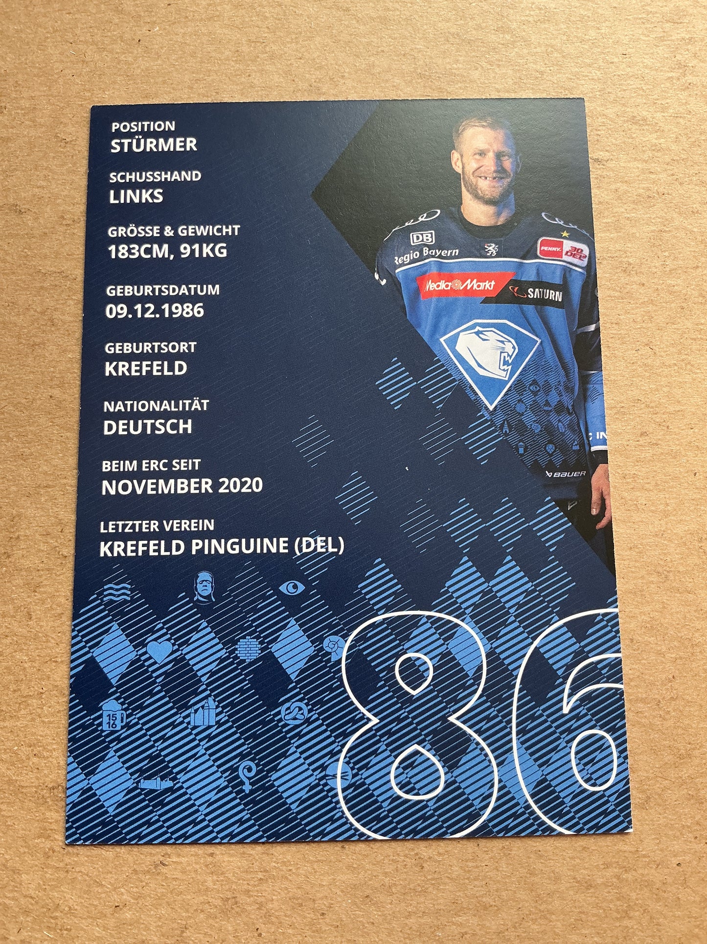 Daniel Pietta, Germany 🇩🇪 ERC Ingolstadt 2023/24 hand signed
