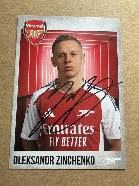 Oleksandr Zinchenko, Ukraine 🇺🇦 Arsenal FC 2024/25 hand signed