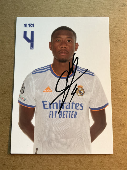 David Alaba, Austria 🇦🇹 Real Madrid 2021/22 hand signed