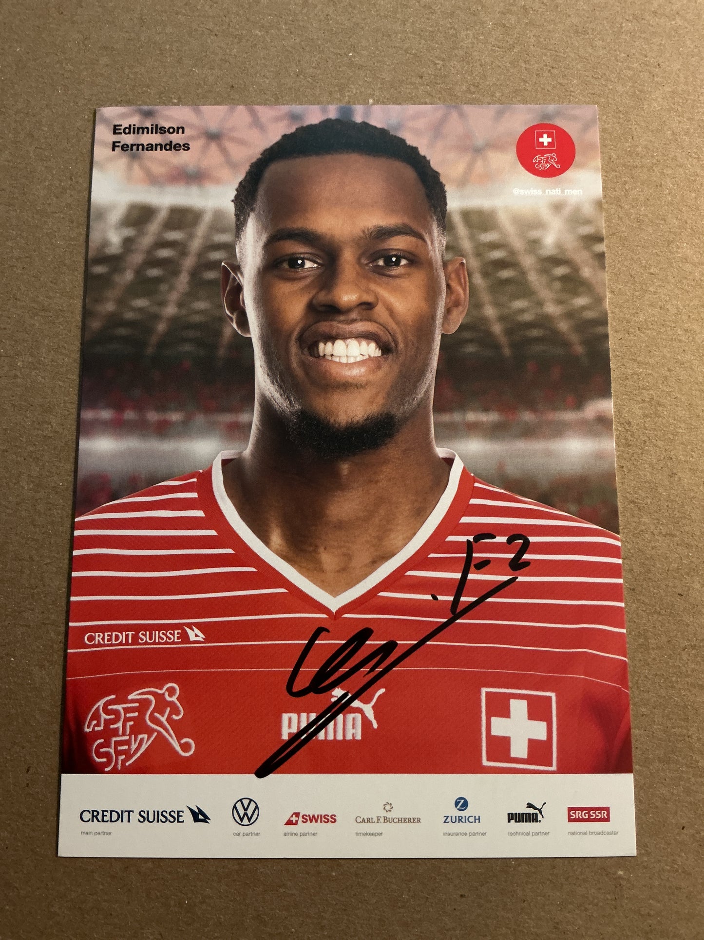 Edmilson Fernandes, Switzerland 🇨🇭FIFA World Cup 2022  hand signed
